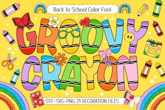 Groovy Crayon Font for Creative Design Projects