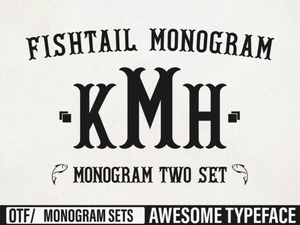 Fishtail Monogram Font Design Ideas and Uses