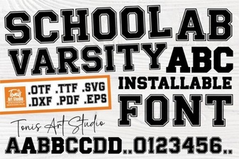 School Varsity Font Design Ideas and Uses