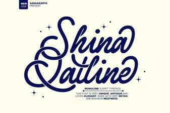 Shina Qatline Font Design and Creative Uses